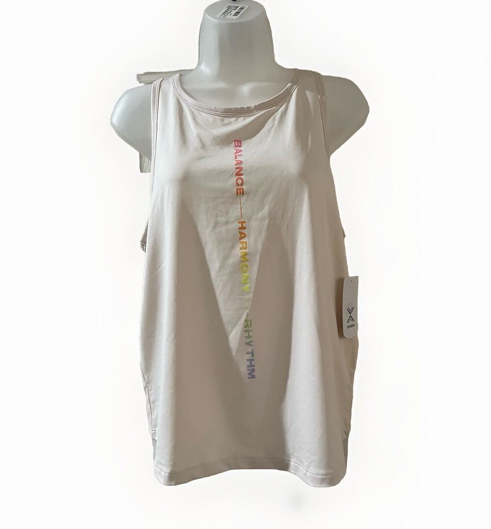Xersion Womens SZ XXLP Abstract Multicolor Racerback Sleeveless Activewear NWT